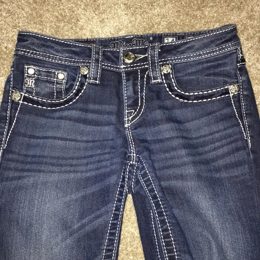 Miss me boot cut dark wash jean